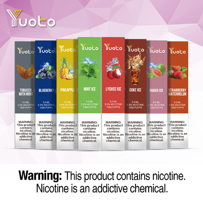 Marka Yuoto-1500puffs niestandardowe jednorazowe vapes 23 smak 900mAh 5.0ml elektroniczny parownik puff bar vape jednorazowe