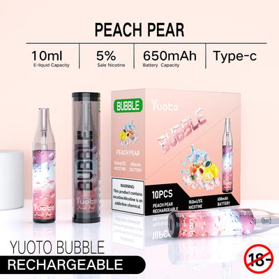 Yuoto bubble 4000puffs 650 mah 10ml akumulator yuoto jednorazowe cewki z siatki vape bez rozłączenia led shinning