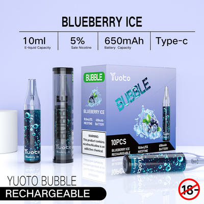 Yuoto bubble 4000puffs 650 mah 10ml akumulator yuoto jednorazowe cewki z siatki vape bez rozłączenia led shinning