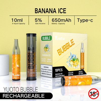Yuoto bubble 4000puffs 650 mah 10ml cewka z siatki jednorazowy akumulator vape bez rozłączenia pina colada ecig pary