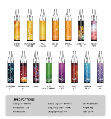 Yuoto bubble 4000puffs 650 mah 10ml cewka z siatki jednorazowy akumulator vape bez rozłączenia pina colada ecig pary