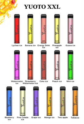 Yuoto xxl 2500 puffs 1200 mah 7 ml eliquid kwadratowy kształt yuoto jednorazowe vape yuotovape najgorętszy smak winogron vape pod