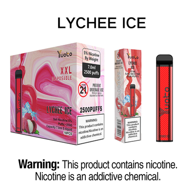 Yuoto xxl 2500 puffs 1200 mah 7 ml płynny kwadratowy kształt yuoto jednorazowe vape yuotovape oryginalna fabryka vape pod w chinach