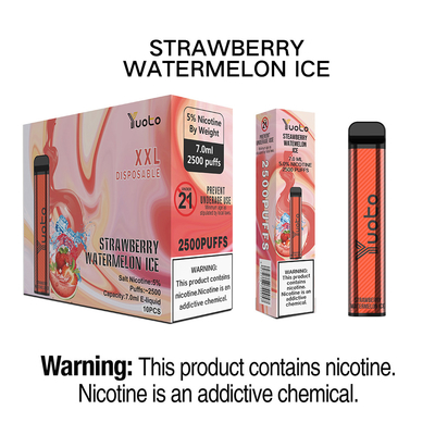 SS304 PCTG PC Yuoto Jednorazowy Vape 2500 Puffs 23 Smaki 7,0 ml 1200 MAh