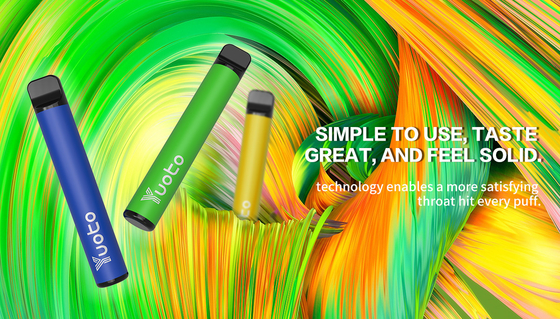 Yuoto 800 Puffs Vape z 11 smakami Oryginalna powierzchnia 2,5 ml pojemności soku