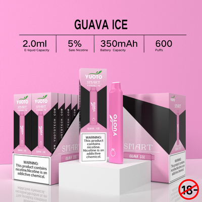 Vaper do palenia Yuoto Smart Jednorazowy system kapsułek Guava Ice 600 Puffs 12 kolorów
