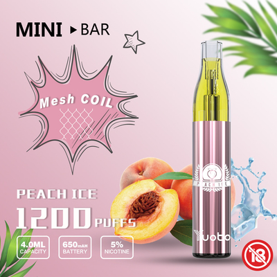 MiniBar 1200 Puff Yuoto Jednorazowy Vape 15-smakowy E-Juice 4.0ml Bateria 650mAh