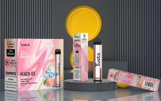 Zatwierdzone przez DGM urządzenie XXL 2500 Puffs Vape wykonane z soli nikotyny