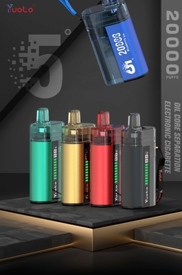 0% 2% 5% Wytrzymałość nikotynowa YUOTO Vaping jednorazowy z regulowanym przepływem powietrza i cewką DualMesh